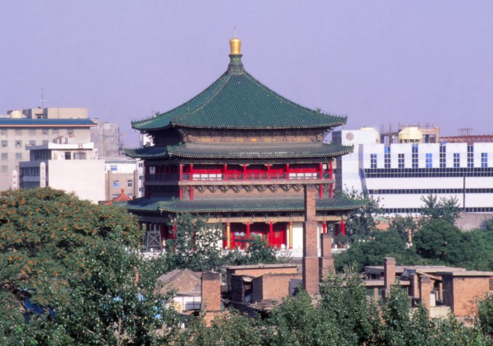 中国・西安のシンボル、鐘楼