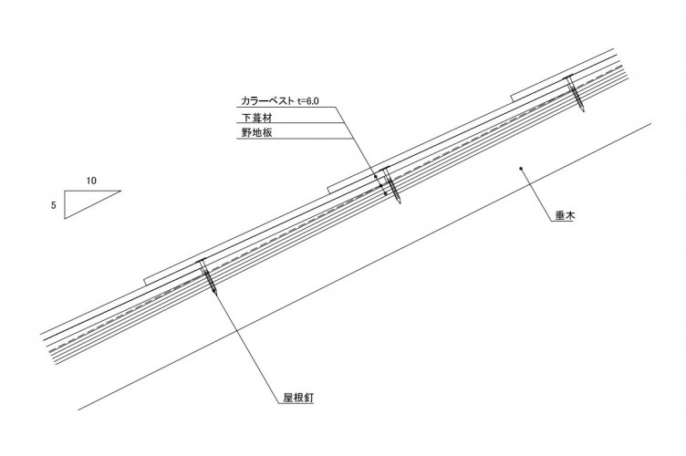 カラーベストの納まり図